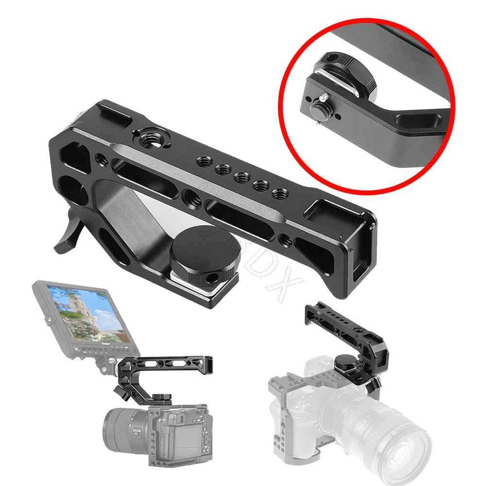 Kamera tophåndtag håndgreb håndgreb arri lokaliseringsskrue monitor mikrofon rig kold sko til nikon canon sony dslr kamerabur håndtag