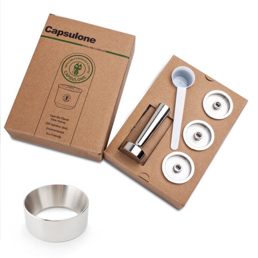 Capsules de café rechargeables et réutilisables, dosettes en acier inoxydable, compatibles avec la Machine à café lily: 3pod 1tamper 1ring