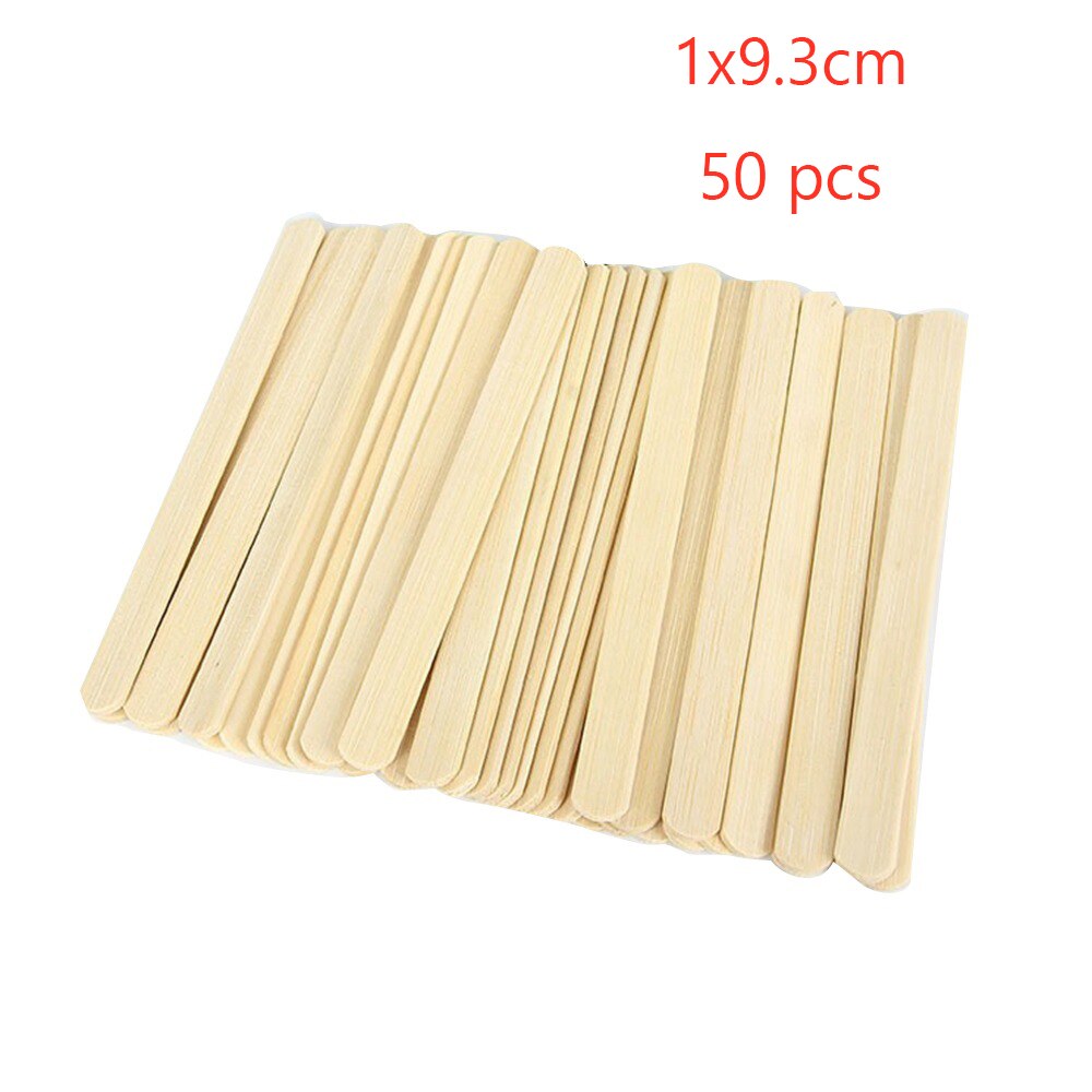 Silicone Ice Cream Mold DIY Homemade Wooden Stick Freezer Juice Forms For Ice Cream Tray Popsicle Barrel Maker Ice Cream Tools: 50pcs wooden stick