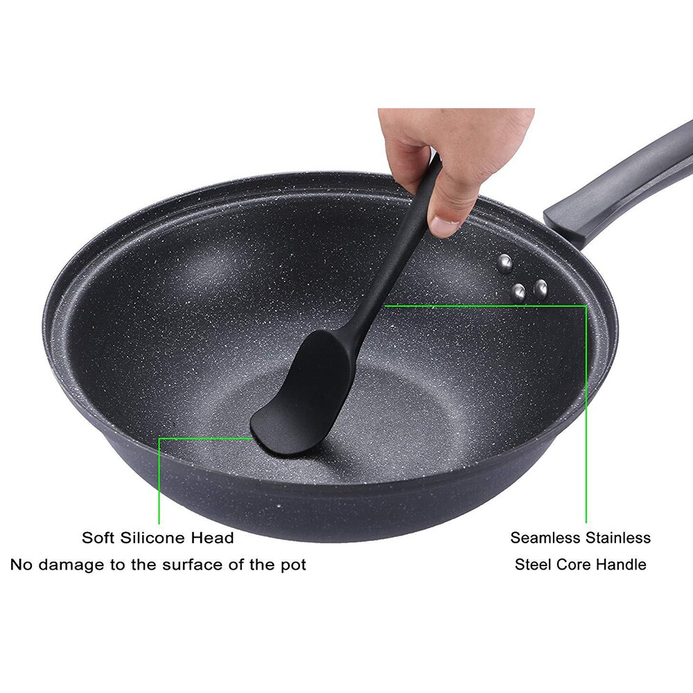 Juego de espátulas de silicona, utensilios de cocina, cuchara raspadora, cepillo, herramienta para hornear y cocinar, 6 uds.