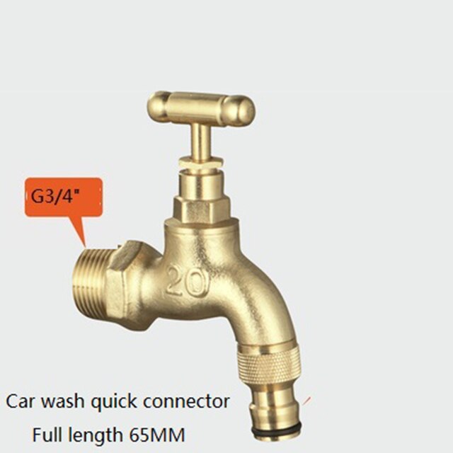 Wall Mount Brass Bibcock Washing Machine Tap Outdoor Garden Faucet With Lock Washing Machine Faucet car wash Faucet: I