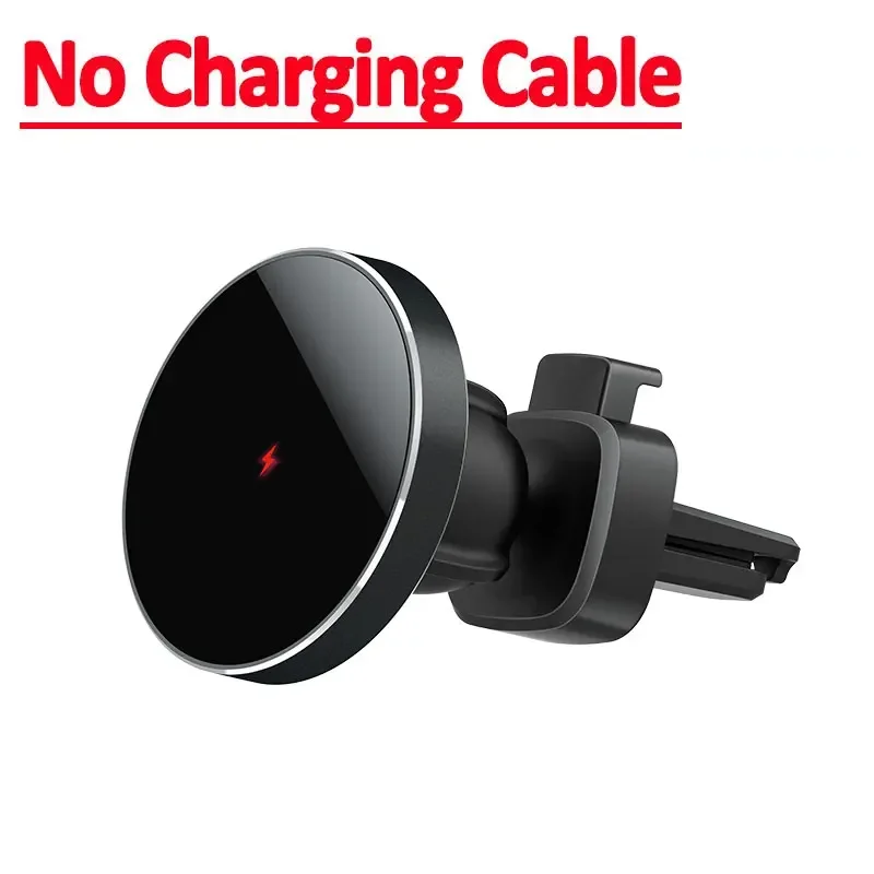 30W magnetische auto draadloze oplader telefoonhouder standaard voor iPhone 15 14 13 12 11 Pro Max autohouder opladers snel laadstation: Zilver