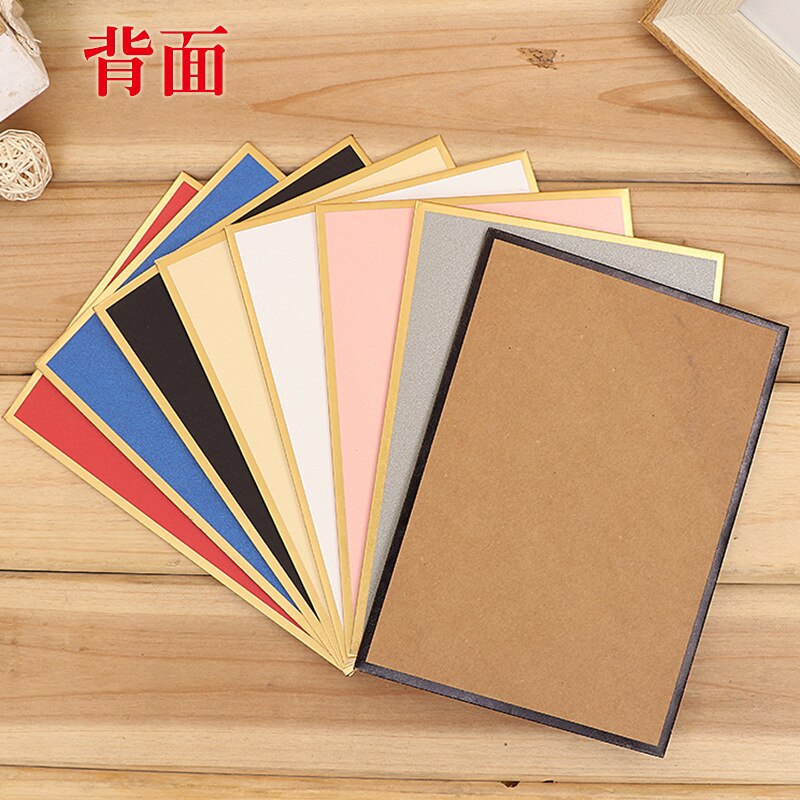 10 pcs/lot Vintage Gold Blank Kraft Paper Envelopes Wedding Party Invitation Envelope Greeting Cards Envelope 17.5*12.5cm