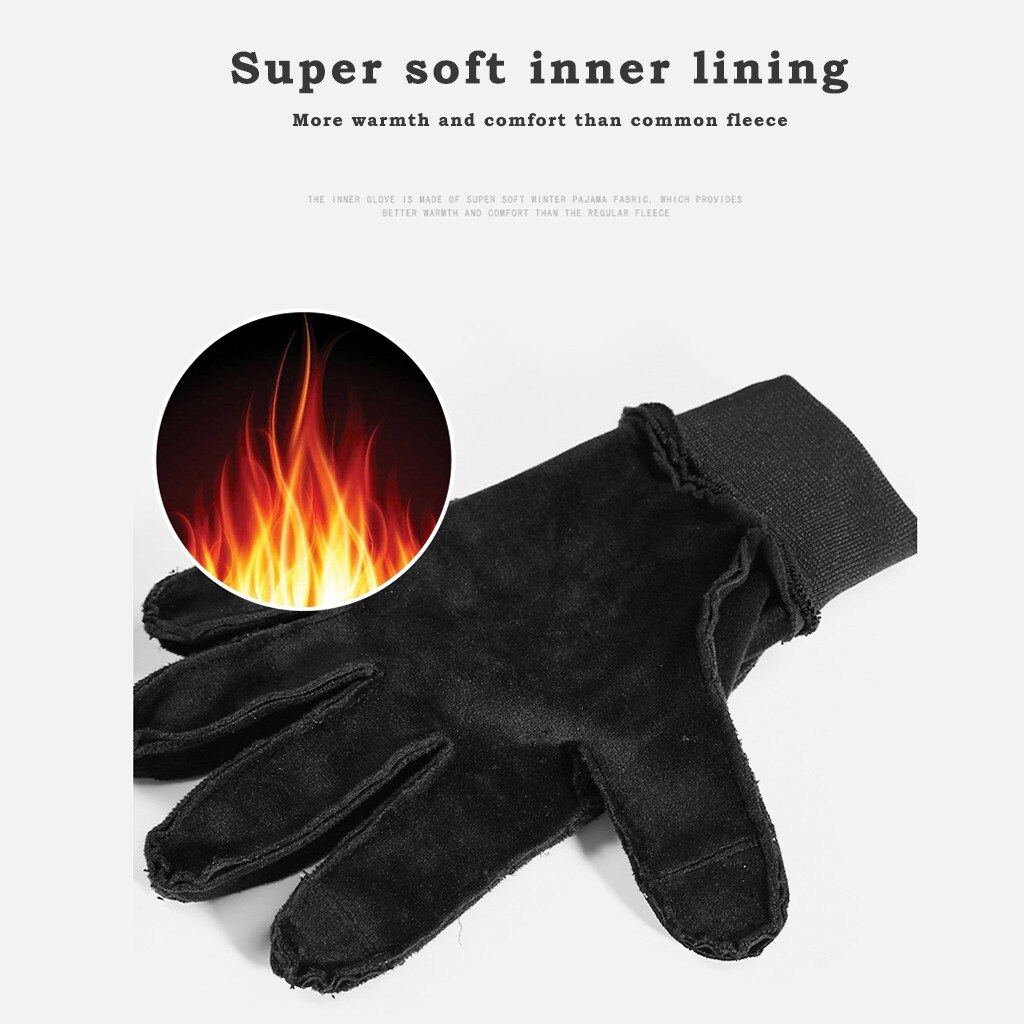 Adjusatble Cycling Gloves Reflective Screen Touch Warm Winter MTB Bike Gloves Outdoor Waterproof Motorcycle Bicycle Gloves