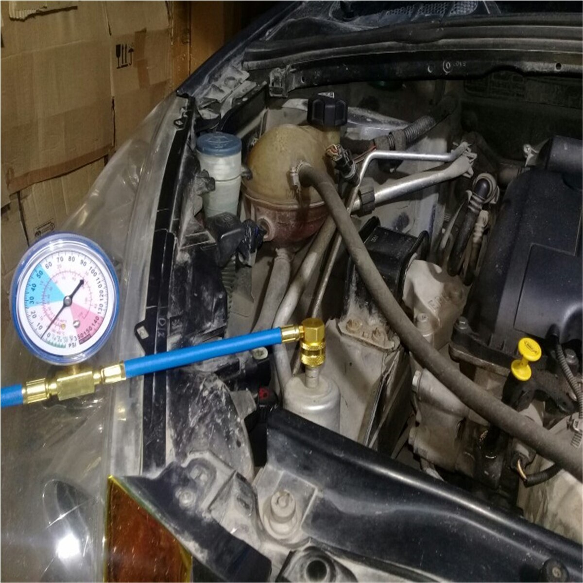 R134A Car Air Conditioning Hose Car Air Conditioning Refrigerant Recharge Measuring Kit Hose Gauge