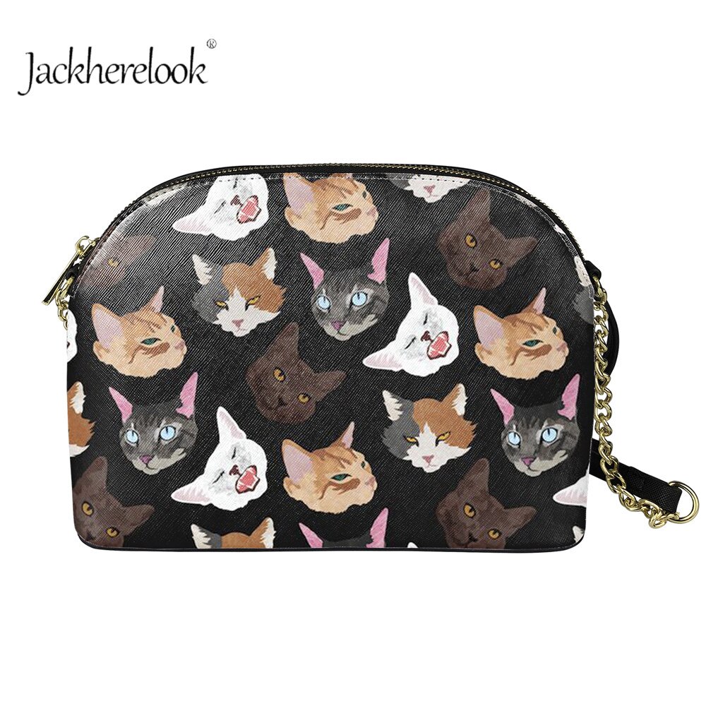 Jackherelook dames schattige dieren katten patroon buiten sling crossbody tas dames schoudertassen met haak: Hmfa 1402 d 49