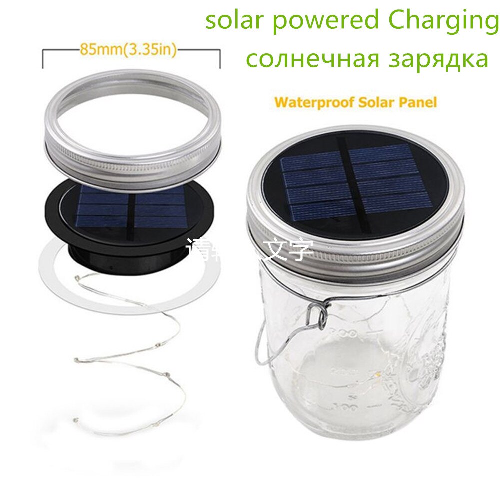 Led-nachtlampje op zonne-energie voor buiten, op zonne-energie werkende buitendecoratielamp voor kinderen, nachtlampje met aluminium deksel