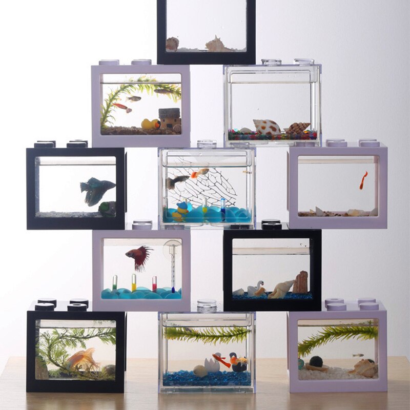 Akvarium betta akvarium tang kugle edderkop boks myre boks lille mini krybdyr række tank