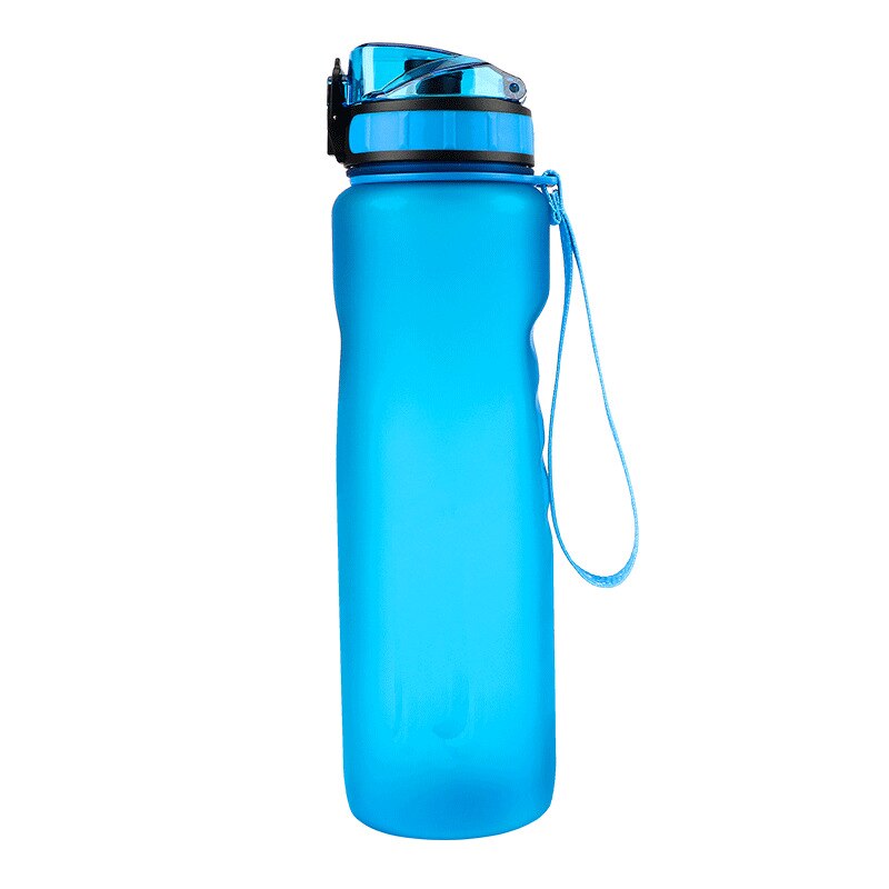 Draagbare De Originele Pc 1000Ml Waterfles Met Touw 1L Grote Capaciteit Flip Deksel Plastic Sport & outdoor Waterkoker: Blauw