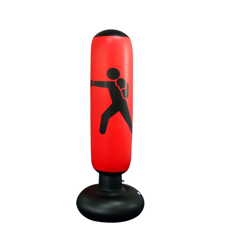 Opblaasbare Fitness Boksen Kolom Pvc Verdikking Tumbler Strijd Kolom Vent Speelgoed Decompressie 1.6 Meter Hoge: Rood