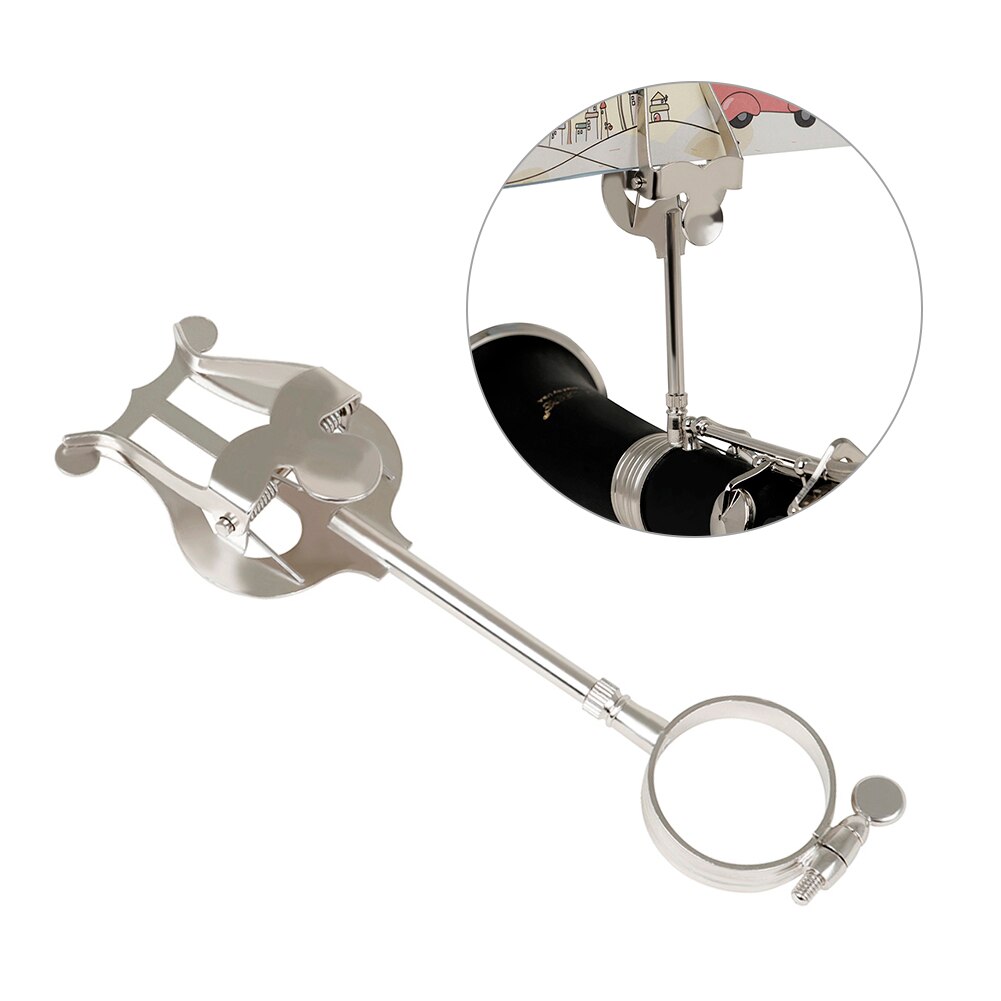 Metal Clarinet Sheet Music Clip Stand Fixing Holder Blackwinds Marching Spectrum Clamp-On Musical Instrument Accessories