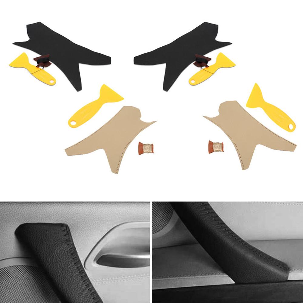 Auto Binnenkruk Voor BMW 3 Serie Voor E90 Voor E91 316 318 320 325 328i Voor Achter Links Rechts Binnen Deurklink Auto Deurgrepen (Maat : Handle Kit beige L