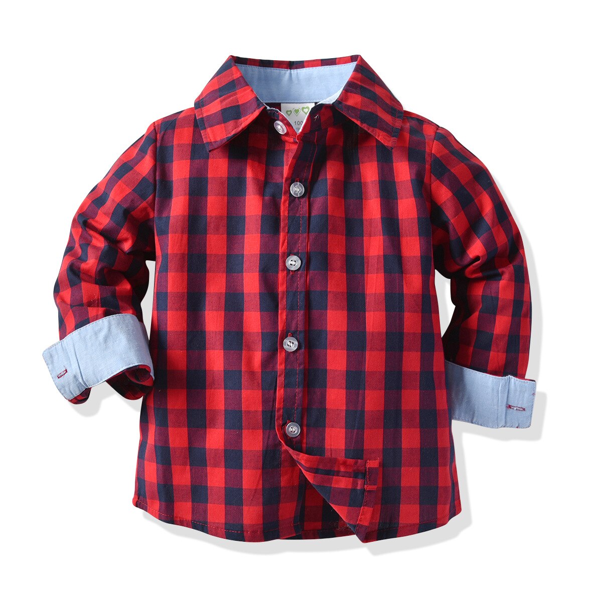 FOCUSNORM 0-6Y Herbst freundlicher Jungen Hemden + zur Seite fahren Mantel 2 stücke Plaid drucken Langarm Einreiher Spitzen + Strickjacke