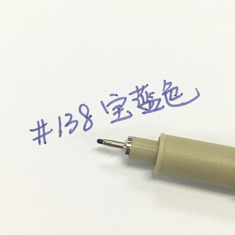 1Pcs Colors Porous-Point Pens Waterproof Hand-Drawn Sketch Needle Pen Dawing Liner Fineliner Cartoon Signature Pen: 05 Blue