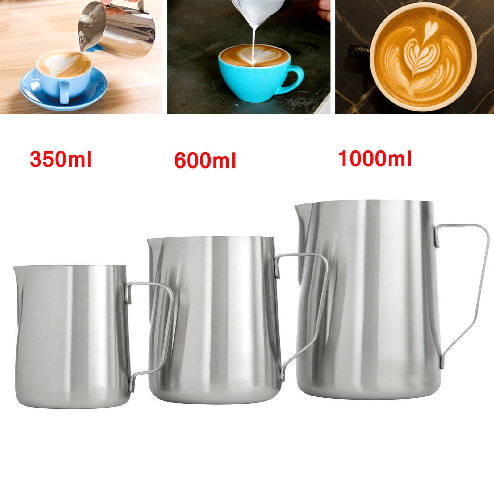 Stainless steel measuring cup with scale Marking and Handle 350ml 600ml kitchen baking tea large capacity measuring cup A35
