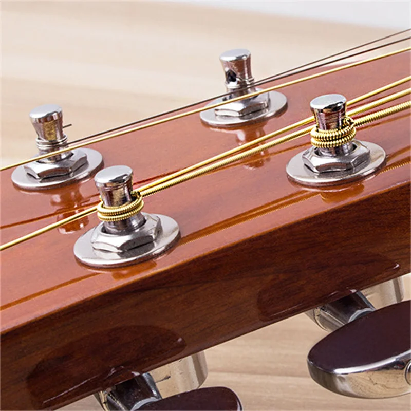 6Pcs/Set Acoustic Guitar Strings Rainbow Colorful Guitar Strings E-A for Acoustic Folk Guitar Classic Guitar Multi Color Parts