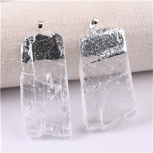 1 pieza de colgante de cristal de selenita Druzy con joyería de turmalina negra de cuarzo colgante transparente joyería de piedra Natural amarilla blanca Natural: 17