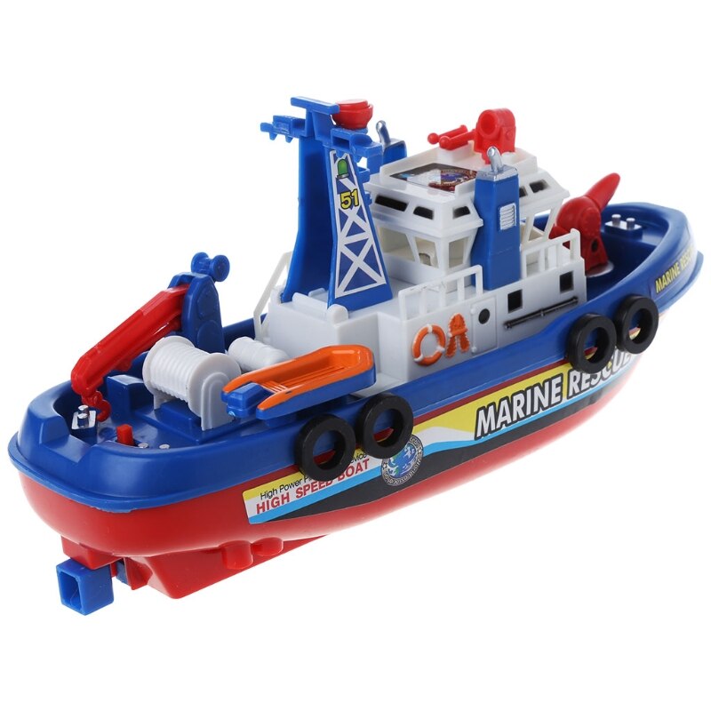 Electric Boat Children Marine Rescue Toys Navigation Warship Toy Birthday