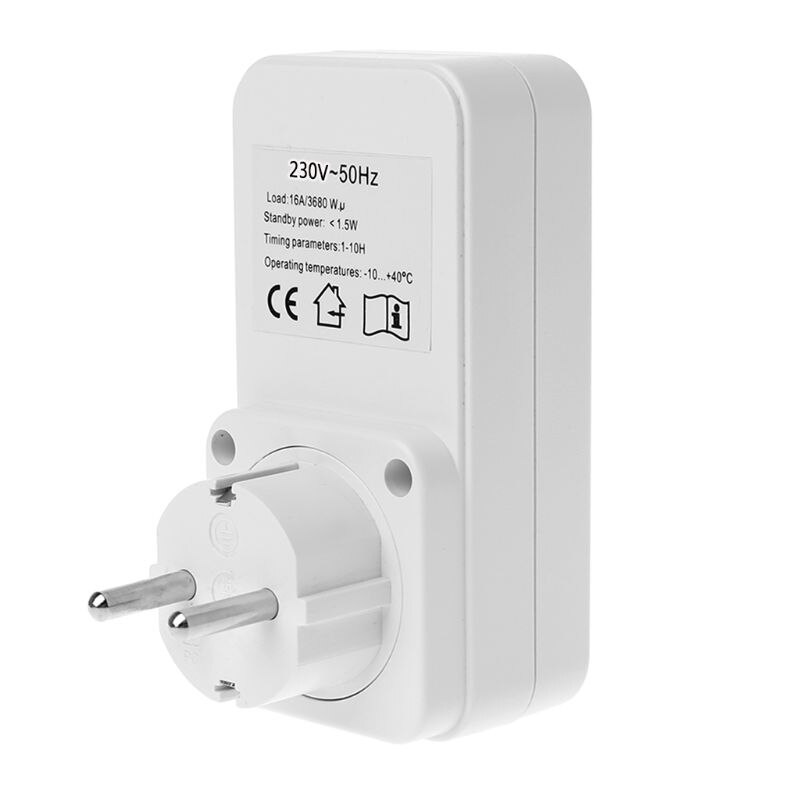 Eu stik el strømmåler stik 10hr timer stik nedtælling intelligent tidsindstilling kontakt timer kontrol stik