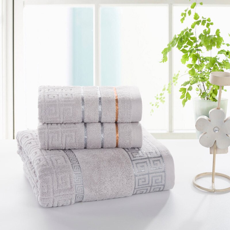 Lage prijs thuis textiel 100% katoen bad towel set 3 stuk bad towel set bad towel 1 stks gezicht towel 2 stks
