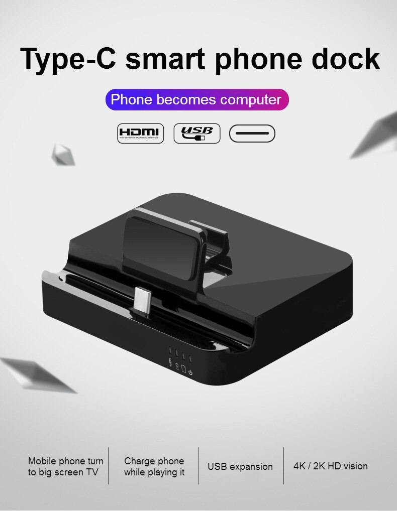 Type-C Cable Data Phone Docking Station for iPhone 11 Pro Max 11 Pro Max Samsung S8 S9 S10 HIMI SD TF USB Dock Station