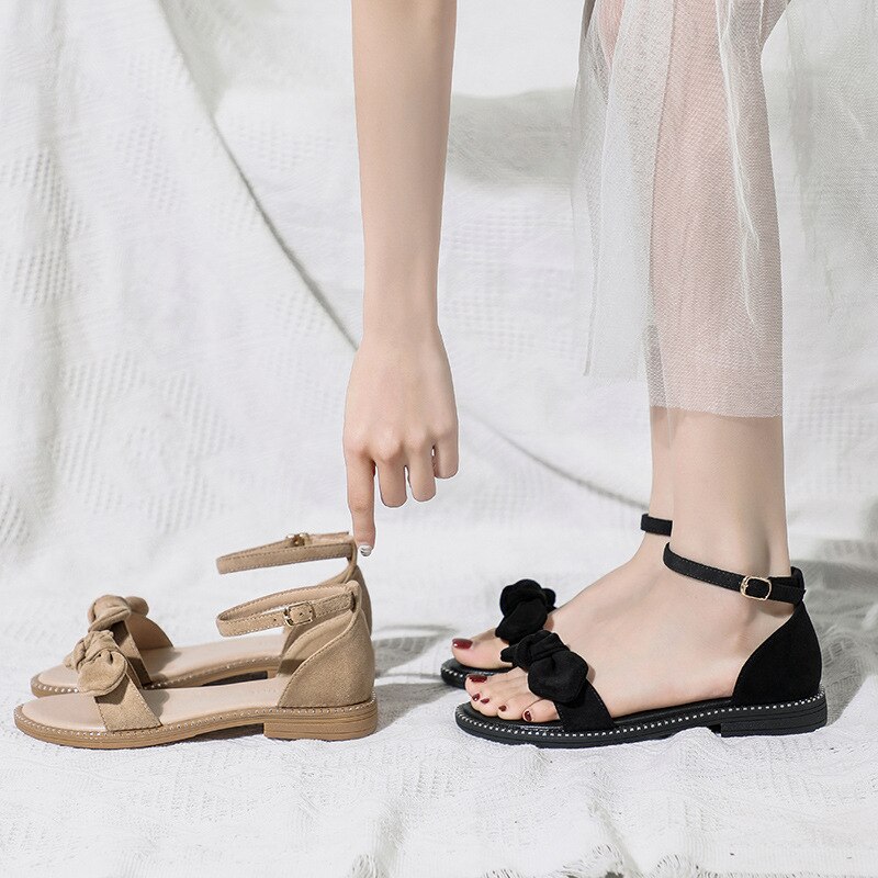 Skor dam bowknot sandaler sommar gladiator bohemia sandaler dam sommar strandskor kvinnliga sandaler mujer sandalias mujer
