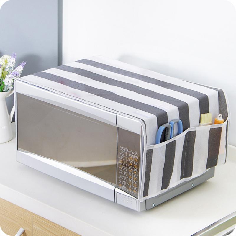 Waterproof Microwave Oven dust cover cloth With Pocket soft wear-resistant Microwave Dust Cover Kitchen Accessories