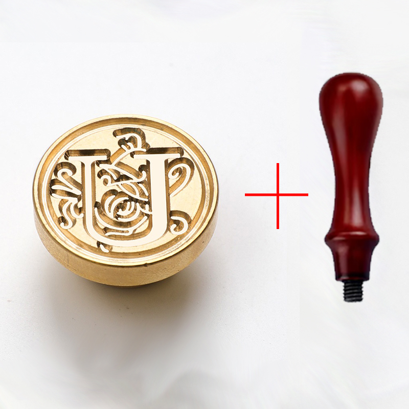 2PCS clear sealing stamp head wax seal craft supplies wax seal stamp and handle stamp scrapbooking supplies craft HCZ0106: Orange