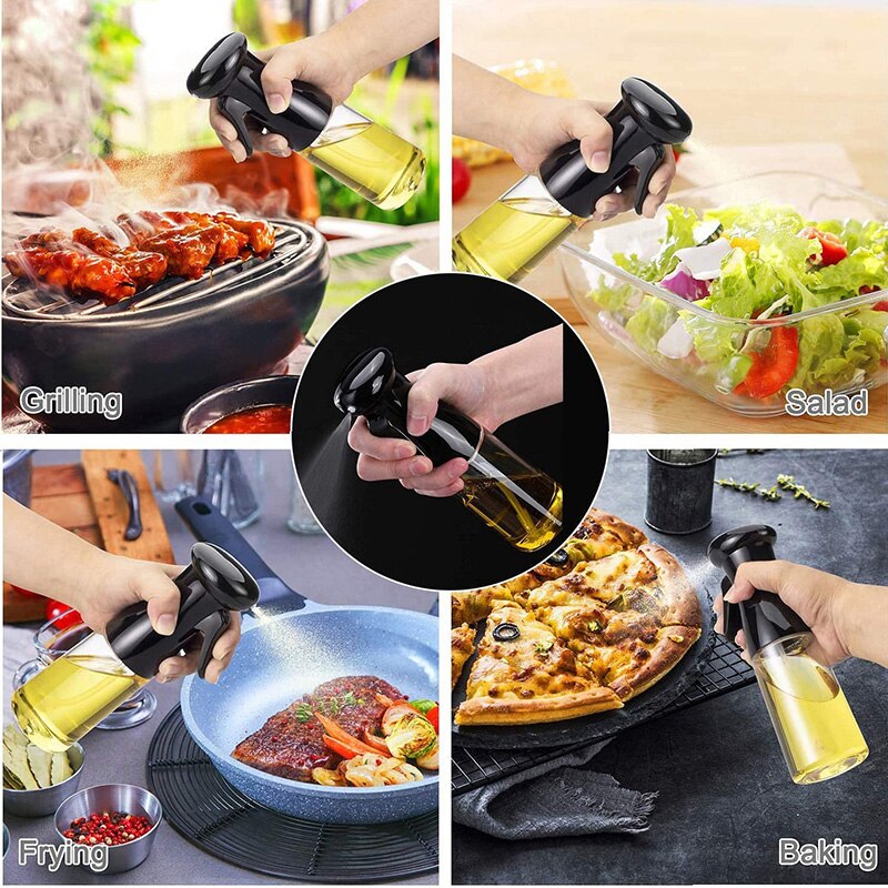 Oil Spray Bottle BBQ Grill Cooking Olive Oil Dispenser Bottle Vinegar Spritzer Bottles for Air Fryer Salad Frying Kitchen Tool
