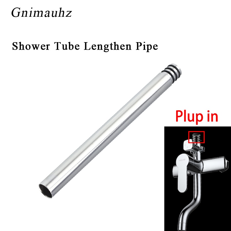 24mm/22mm/20mm 30/40cm Kupfer Überzug/Schwarz Dusche Verlängerung Stange ohne gewinde erhöaufgehängt dusche rohr verlängern Verlängerung rohr