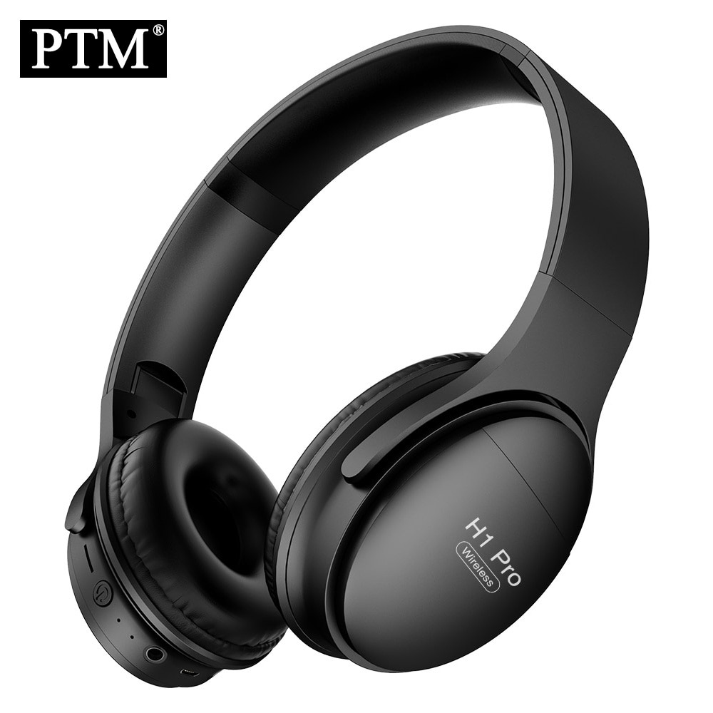 Ptm H1 Bluetooth Hoofdtelefoon Draadloze Headset Opvouwbare Over-Ear Ruisonderdrukking Gaming Stereo Hoofdtelefoon Met Microfoon Ondersteuning Tf Card