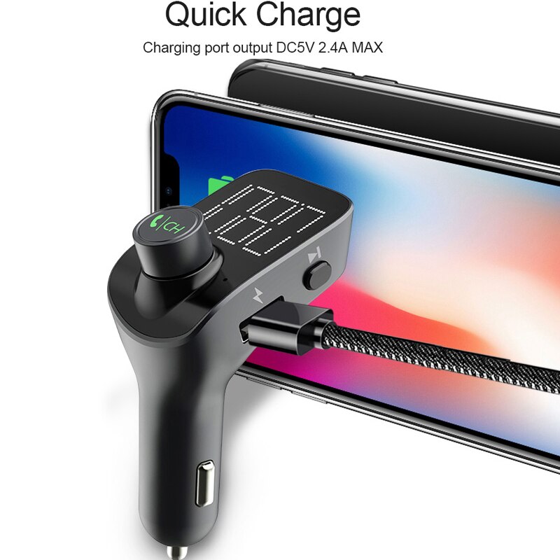 VR robot Bluetooth Handsfree Car Kit Wireless FM Transmitter Modulator Aux Car Audio MP3 Player 5V 3.1A USB Charger Adapter