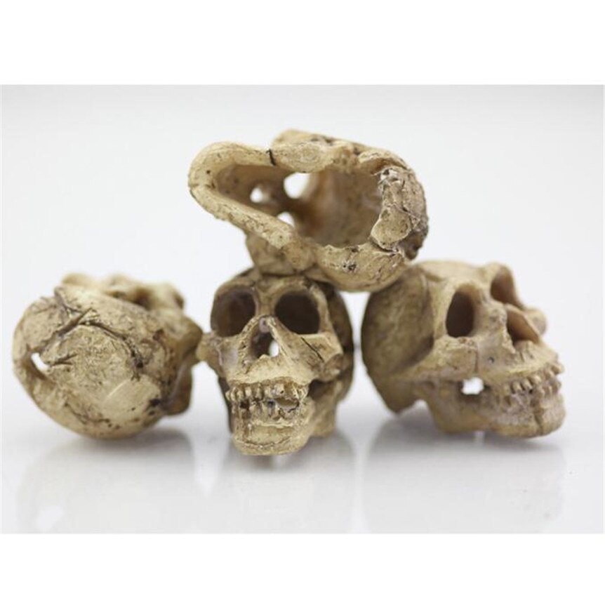 Halloween Aquarium Decorative Resin Skull Crawler Dragon Lizards Fish Farming Individuality Fish Tank Landscape Decoration: Default Title