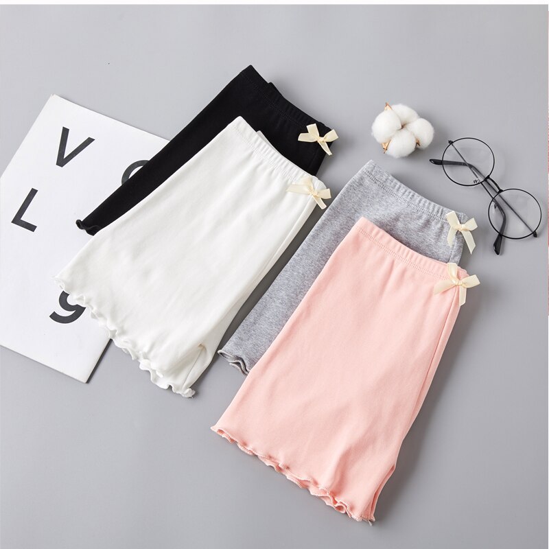 100% Cotton Girls Safety Pants Summer Modal Soft Kids Short Pants Underwear Children Cute Shorts Underpants Ribbed Baby Clothes