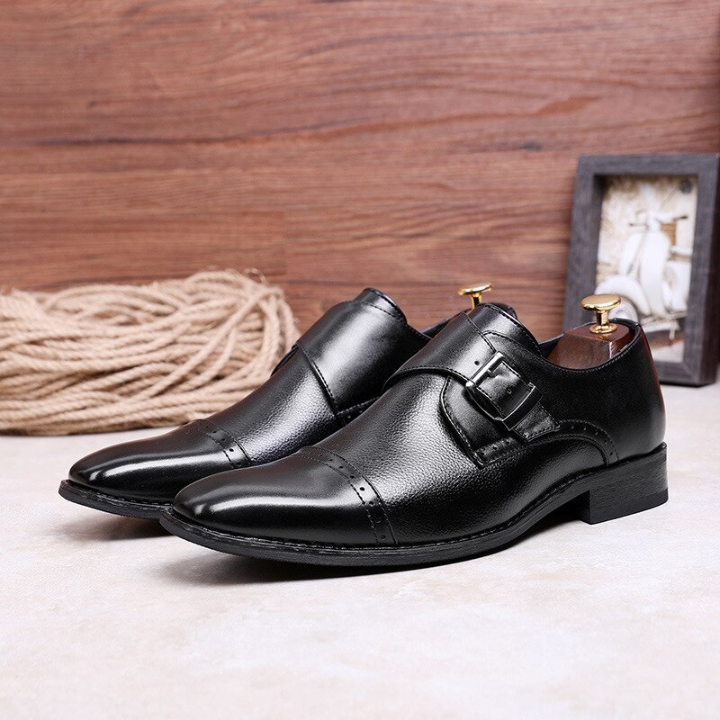 Mænds business kjole spidse sko luksus mænd blødt læder brogues herre komfortable oxford sko