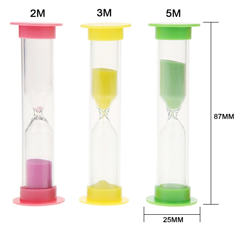 3pcs Classroom Game Sand Clock Timer 1/3/5 Minutes Hourglass Sandglass Toothbrush Swivel Sand Timer Shower Timer: C