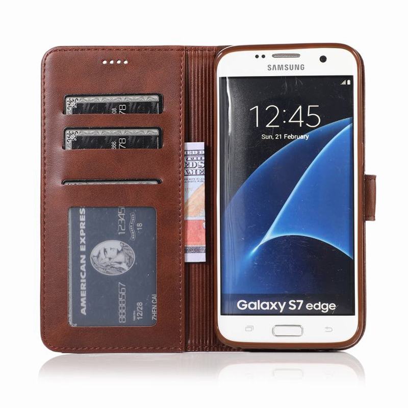 Brieftasche fallen Für Samsung Galaxis S7 Rand Abdeckung kippen Luxus Magnetverschluss Stehen Leder Telefon Fälle Für Samsung S 7 s7Kante Coque