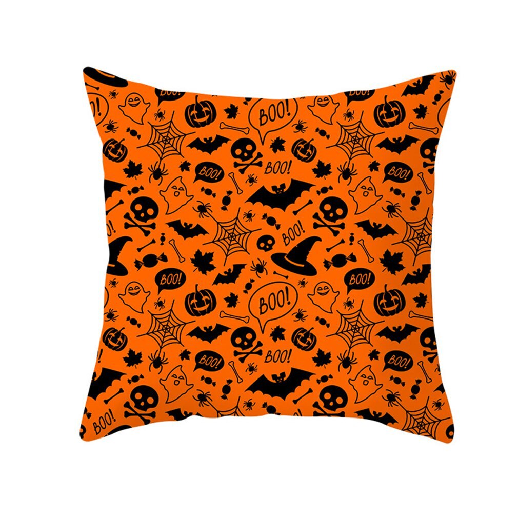 Halloween Decoratie Voor Thuis Cartoon Pompoen Vleermuis Ghost Kussensloop Horror Halloween Party Benodigdheden Accessoires Haloween Ornament: WHITE