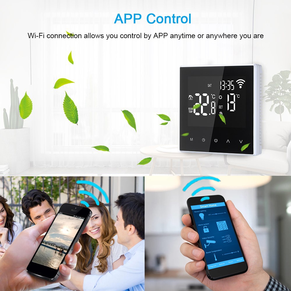 Smart termostato wifi termostat temperaturregulator til elektrisk gulvvarme app kontrol smart termostat til hjemmet