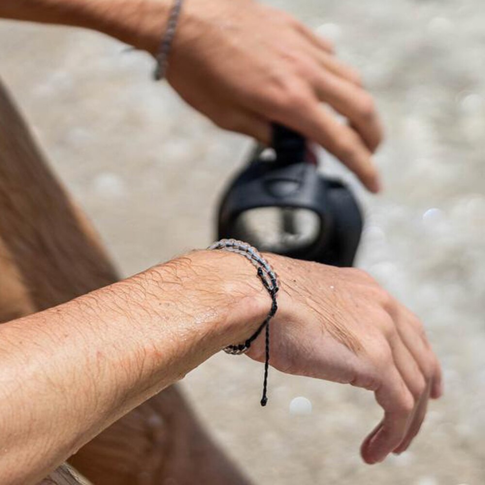 Bohemian Marine Style Bead Armband Transparante String Glas Marine Bescherming Sieraden Verstelbare Armband Voor Mannen En Vrouwen