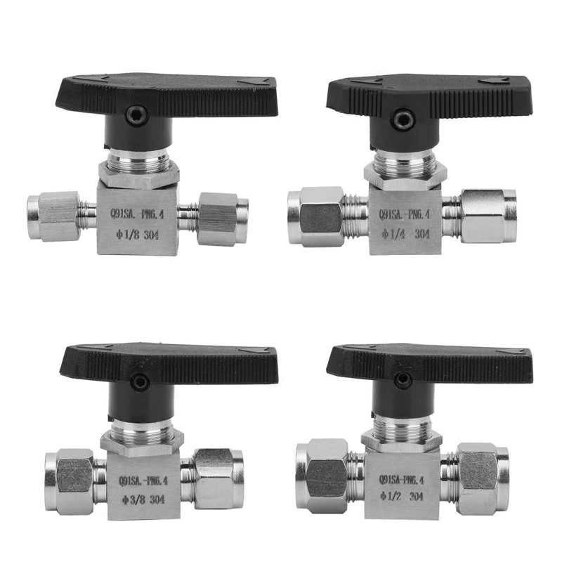 SS-44S6 Stainless Steel Valve High Pressure Needle Flow Control For Water Gas Liquid 1/8 1/4 3/8 1/2 High Pressure Ball Valve