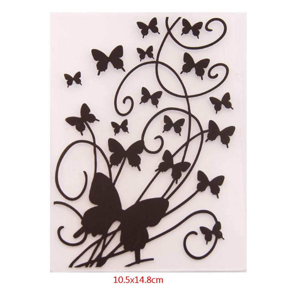Plastic Embossing Folder Template DIY Scrapbook Photo Album Card Making Decoration Crafts Butterfly