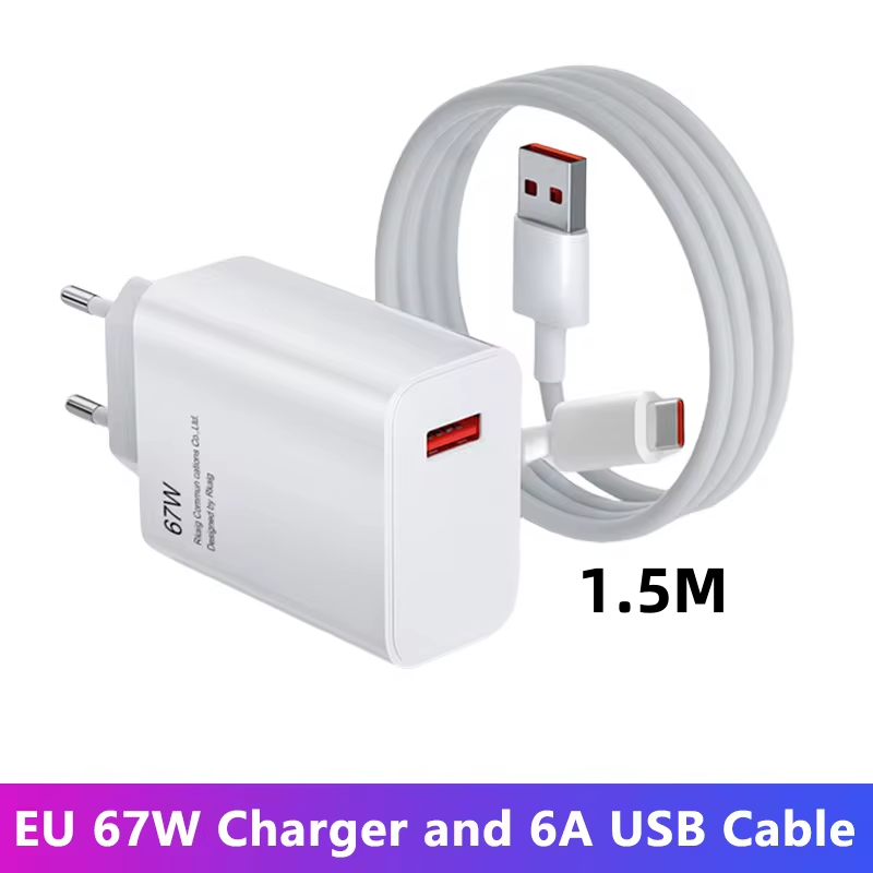 67W USB Fast Charger Quick Charge 3.0 QC3.0 for Xiaomi 14 13 12 11 Ultra Redmi Note 12T 13 Pro Turbo POCO F5 USB Phone Adapter: UK
