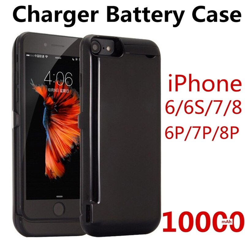 10000Mah Powerbank Case Voor Iphone 6 6s 7 Plus Case Battery Charger Voor Iphone 6 6s 7 8 Plus Case Power Bank Opladen Case