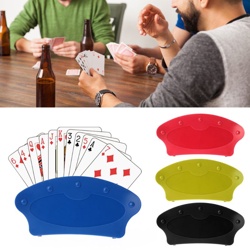 OOTDTY Hände-Freies Spielkarte Halter Brettspiel Poker Sitz Faul Poker Basis Organisiert Hände Party Spiel