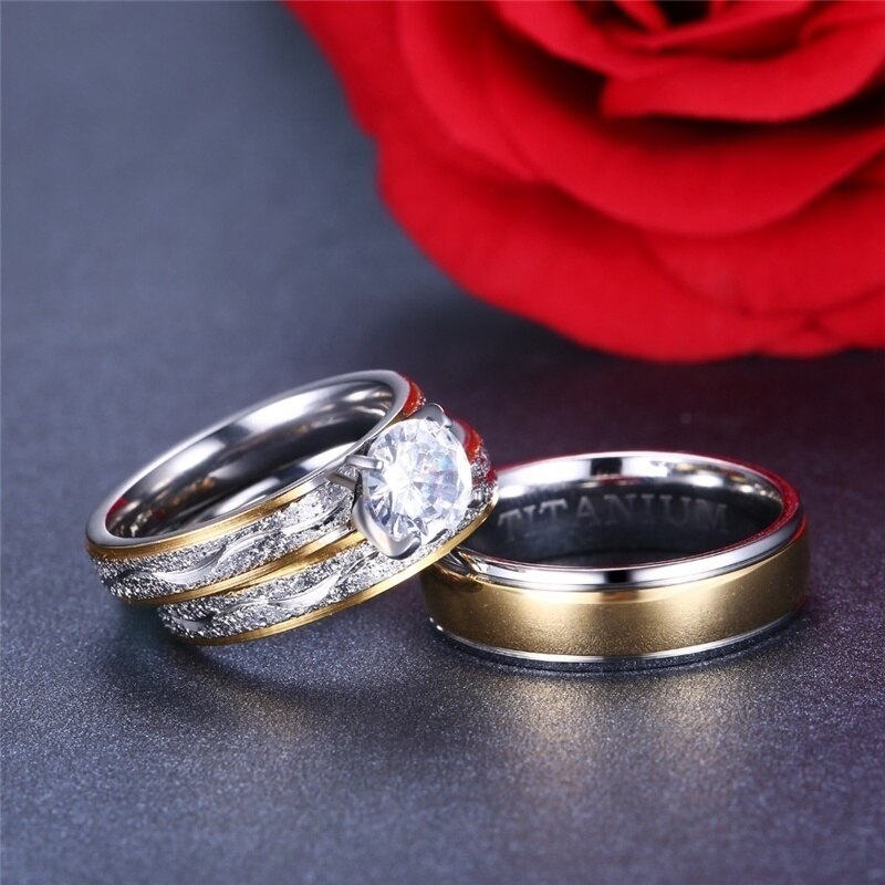 Anillo de acero inoxidable FDLK de 8MM para hombre, joyería de compromiso de boda para