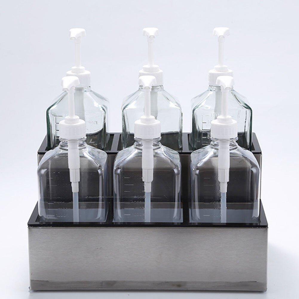 1600ml Portable Transparent Liquid Bottle Coffee Syrup Double Scale Storage Dispenser Graduated Bottle Condiment Dispenser Bottl