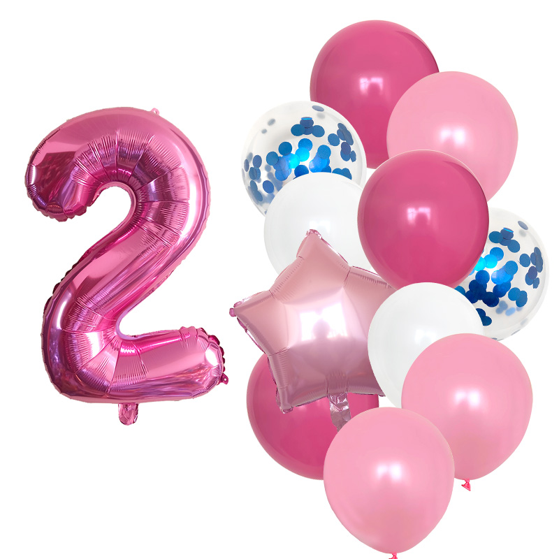 12pcs Girls First Birthday Party Balloons Pink Number Baloon Birthday Decoration Girls 1 2 3 4 5 6 7 8 9 Years Party Supplies: MINT GREEN
