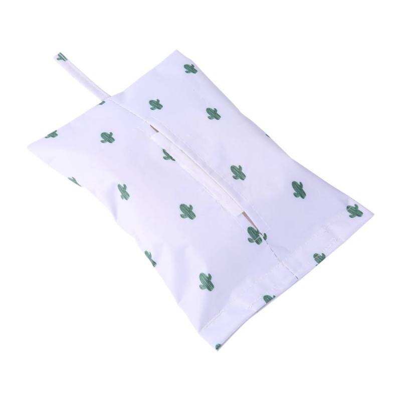 Caja para guardar servilletas de papel de Casa de coche, bolsa para decoración de hogar clásica, caja de pañuelos para colgar flamencos a rayas