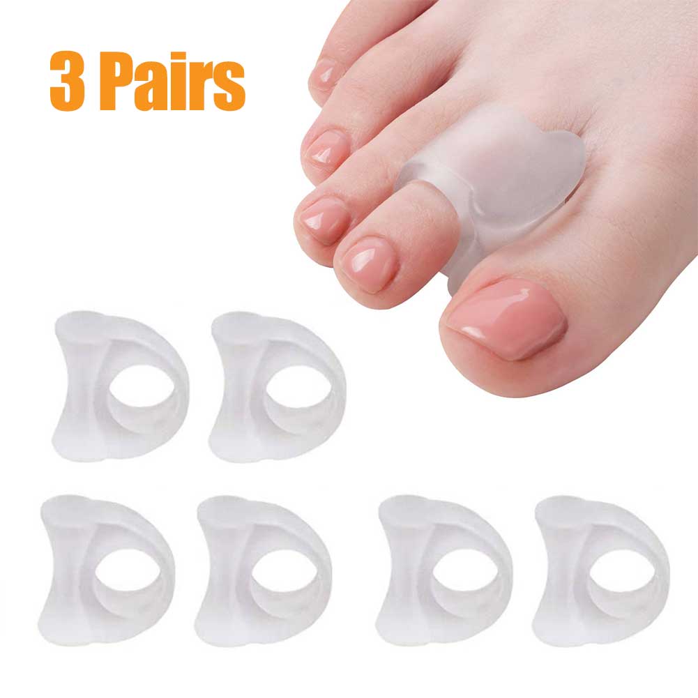 1-10 Pairs Silikon Zehen Separator Bunion Knochen Ektropium Teller Toes Außen Appliance Fuß Pflege Werkzeuge Hallux Valgus Corrector: Licht Gelb